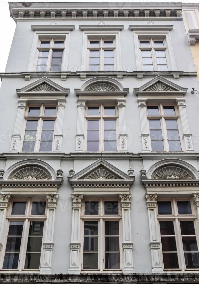 Beautiful old architecture of facades found in the small town Flensburg photo