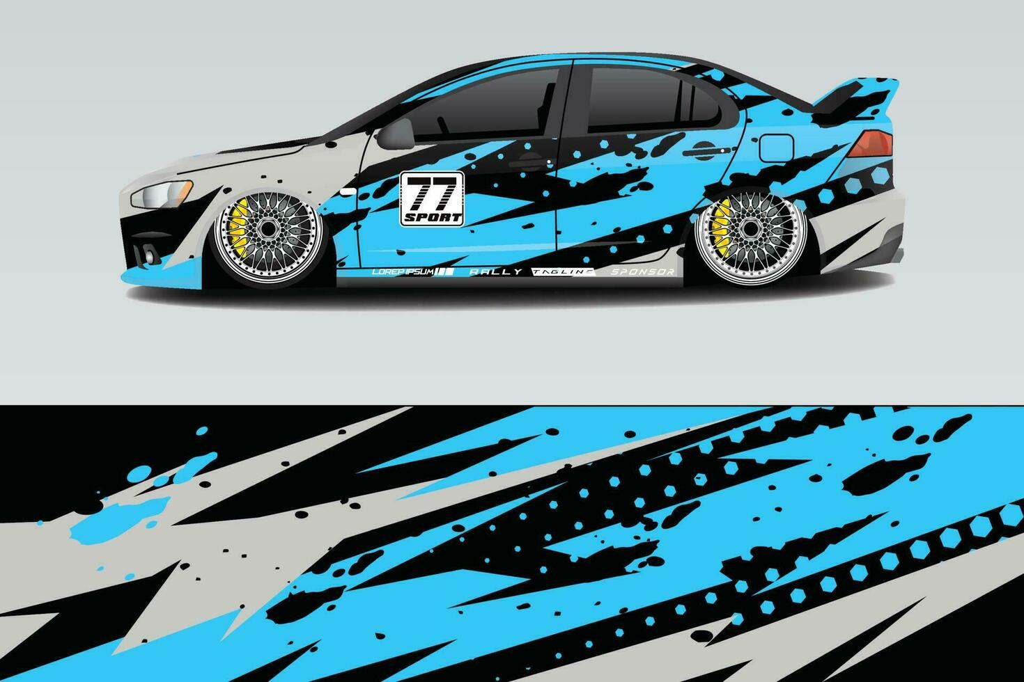 Race car livery design vector