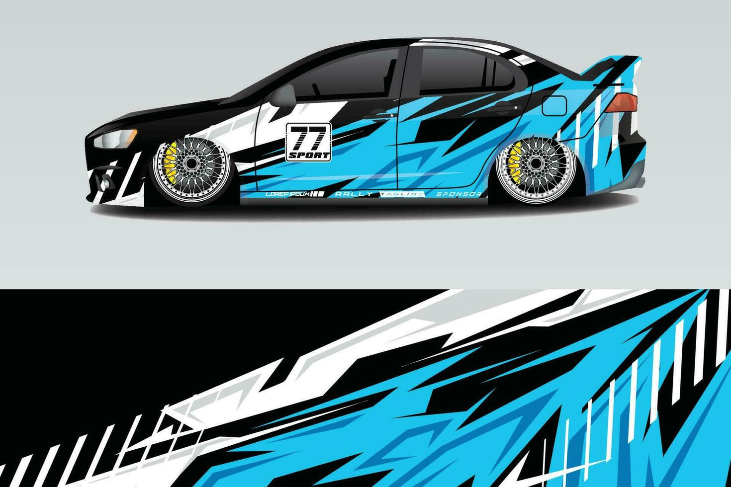 Race car livery design vector