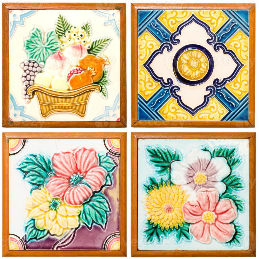 pattern colorful of modern style surface tile photo