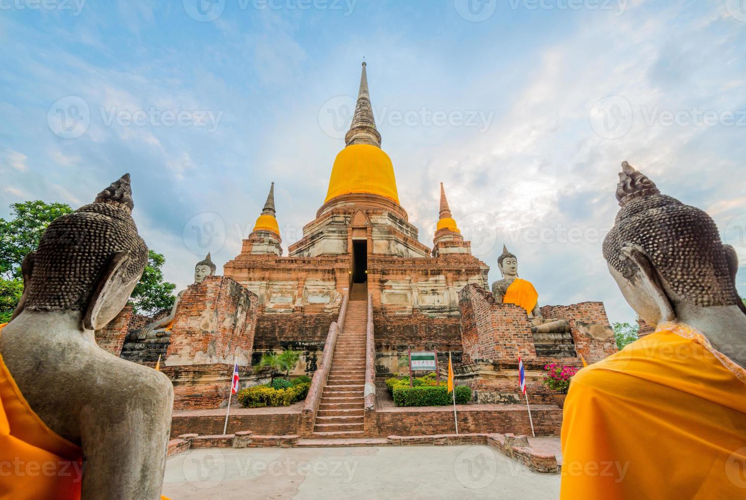 Old temple at Wat Yai Chai Mongkol photo