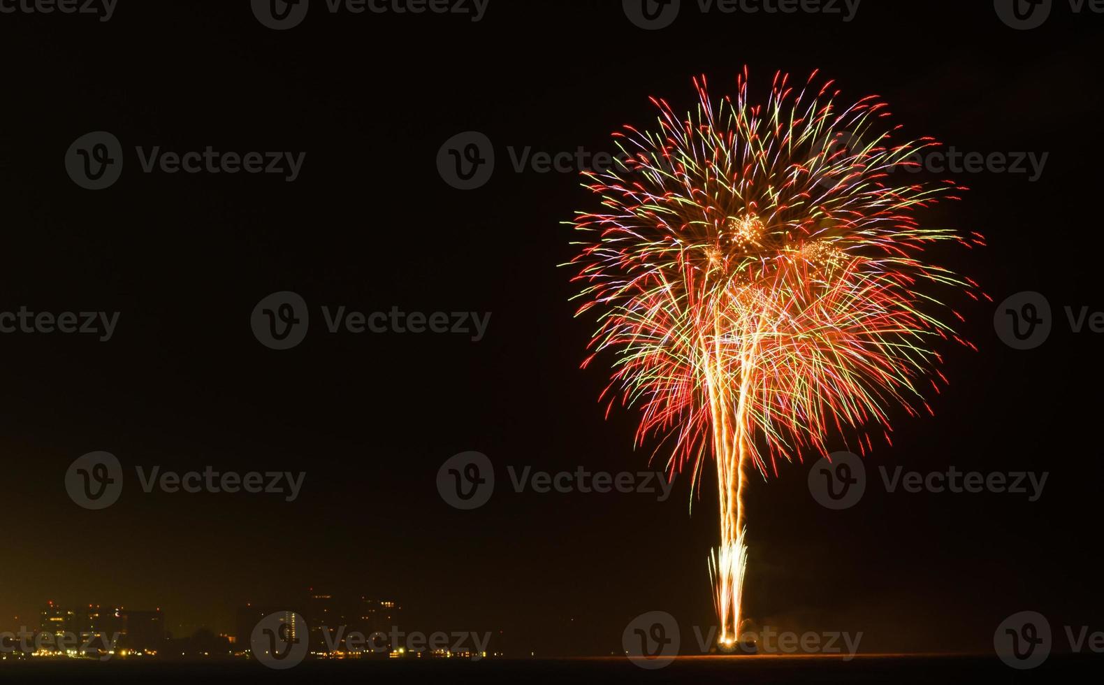 Fireworks in the night photo