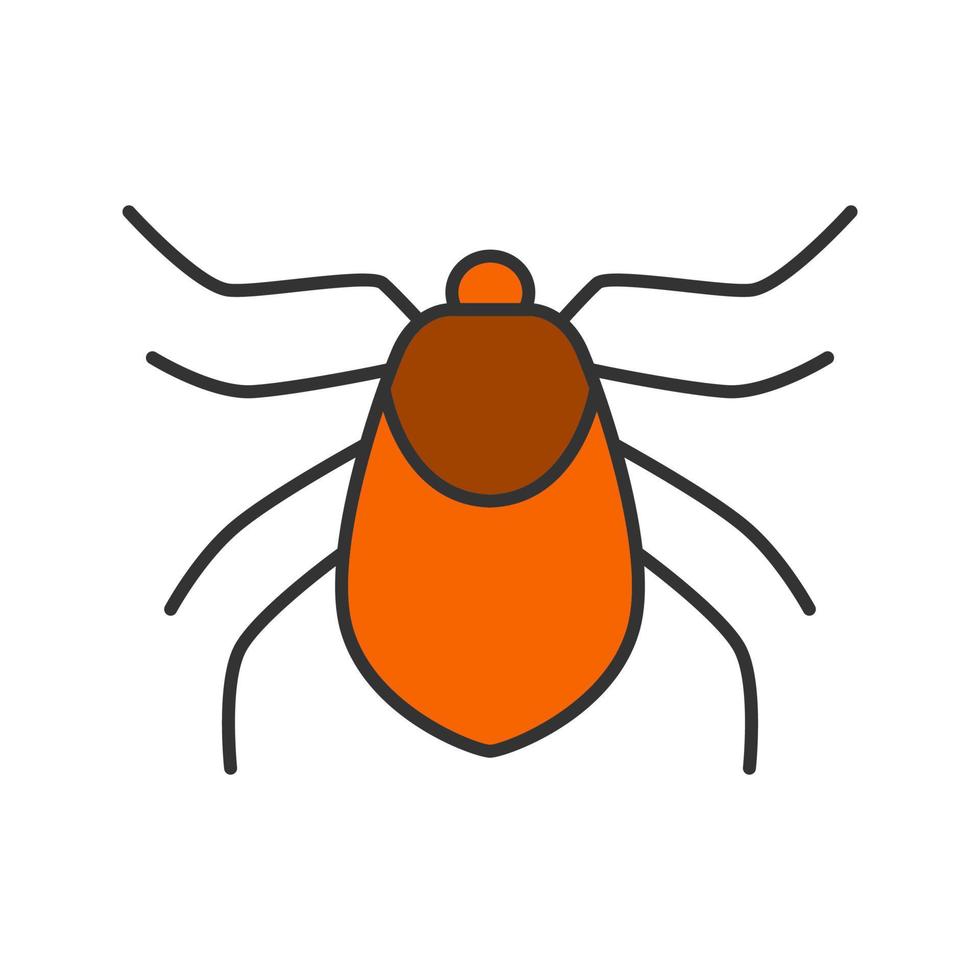 Mite color icon. Acari. Isolated vector illustration