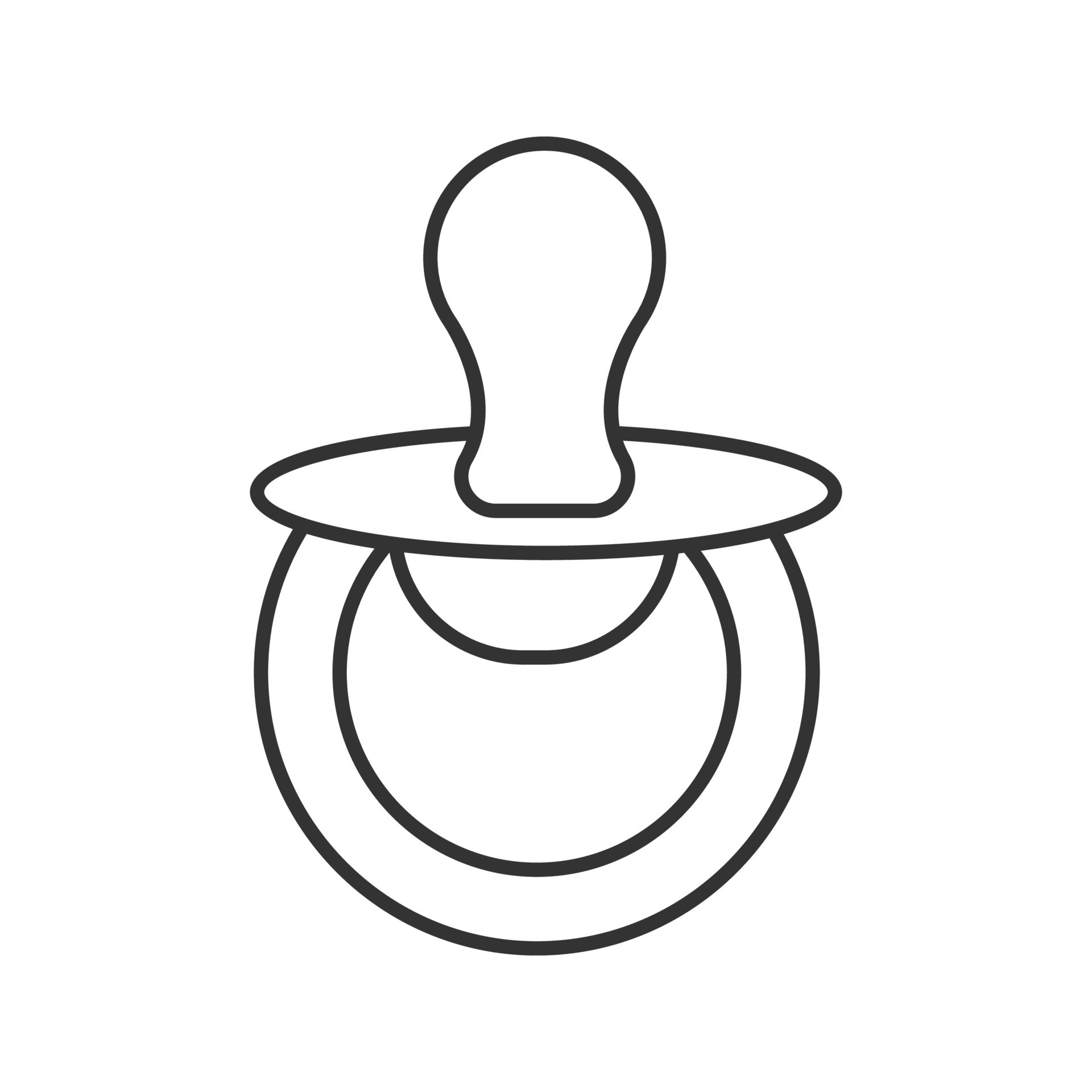 Pacifier linear icon. Thin line illustration. Dummy. Baby soother. Contour  symbol. Vector isolated outline drawing 7566016 Vector Art at Vecteezy