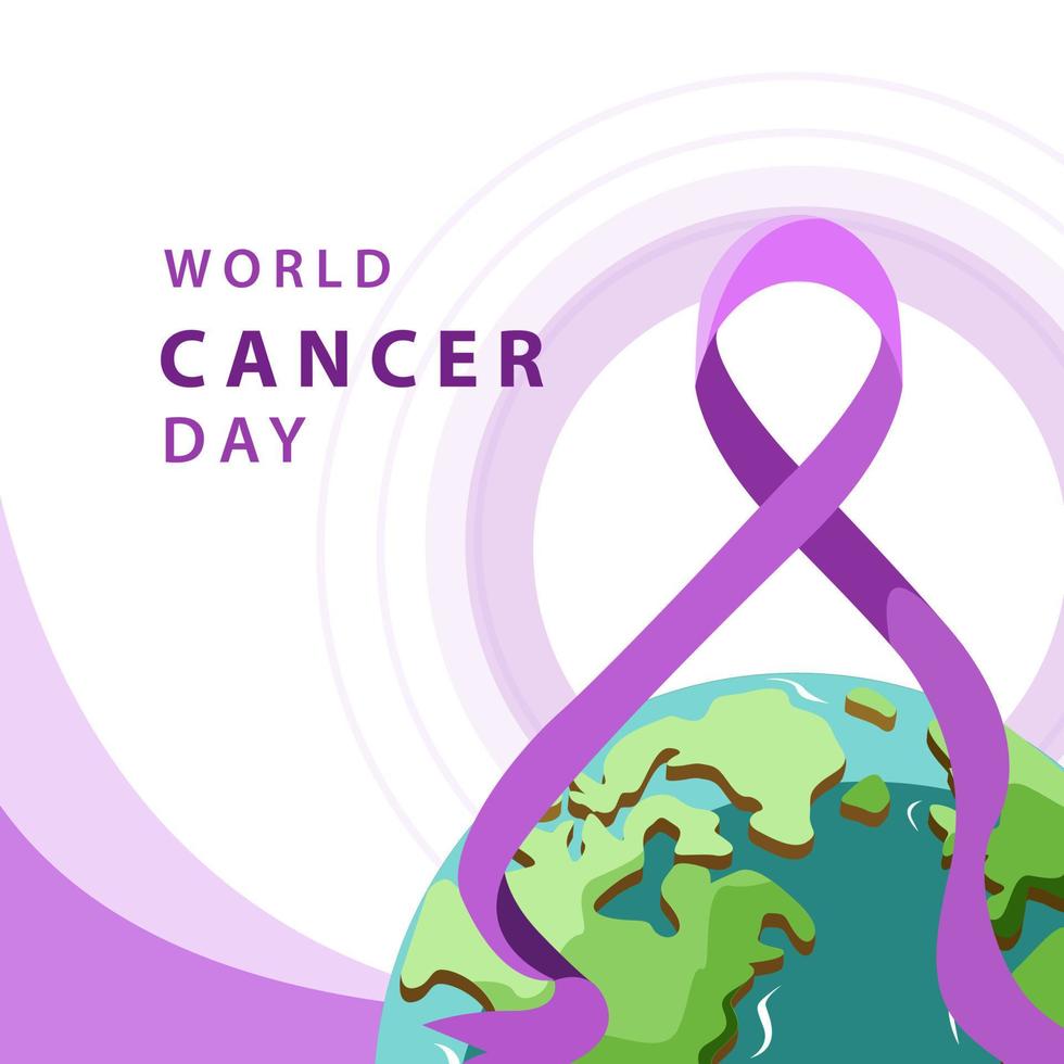 World Cancer Day Vector Illustration
