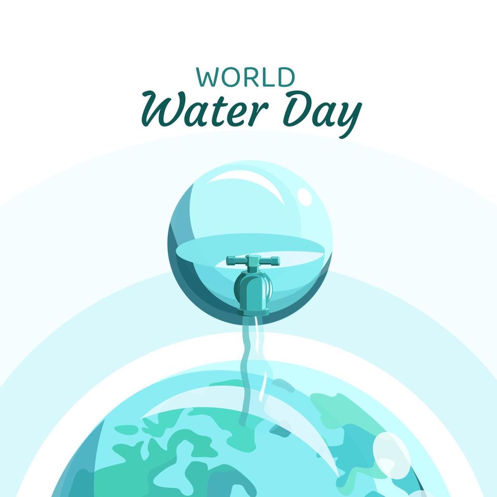 World water day vector illustration