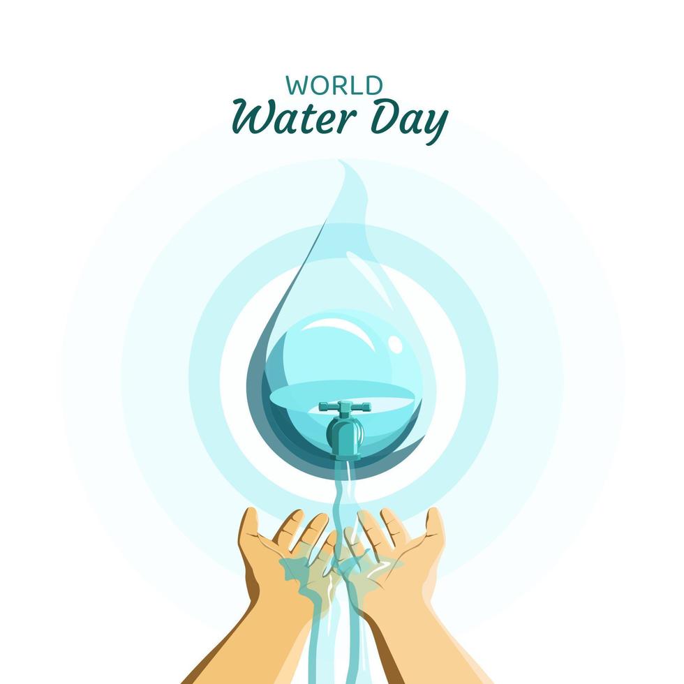World water day vector illustration