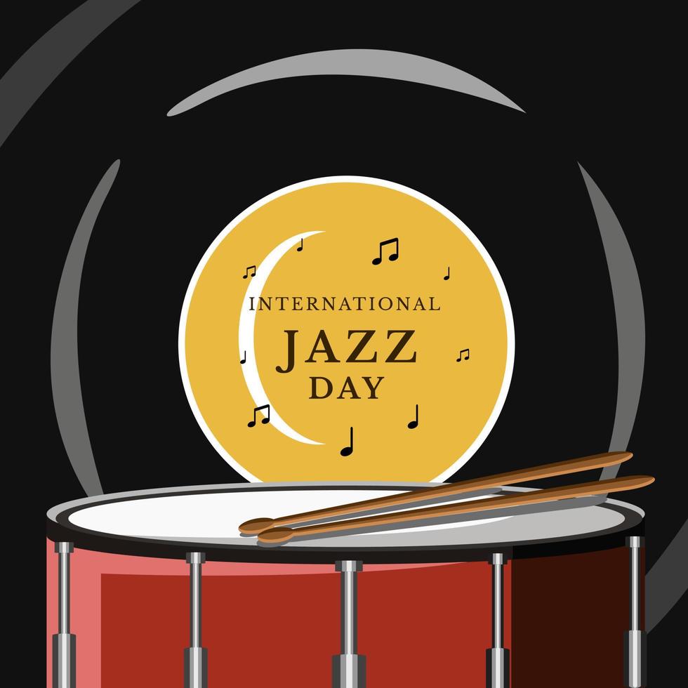 dia internacional del jazz vector