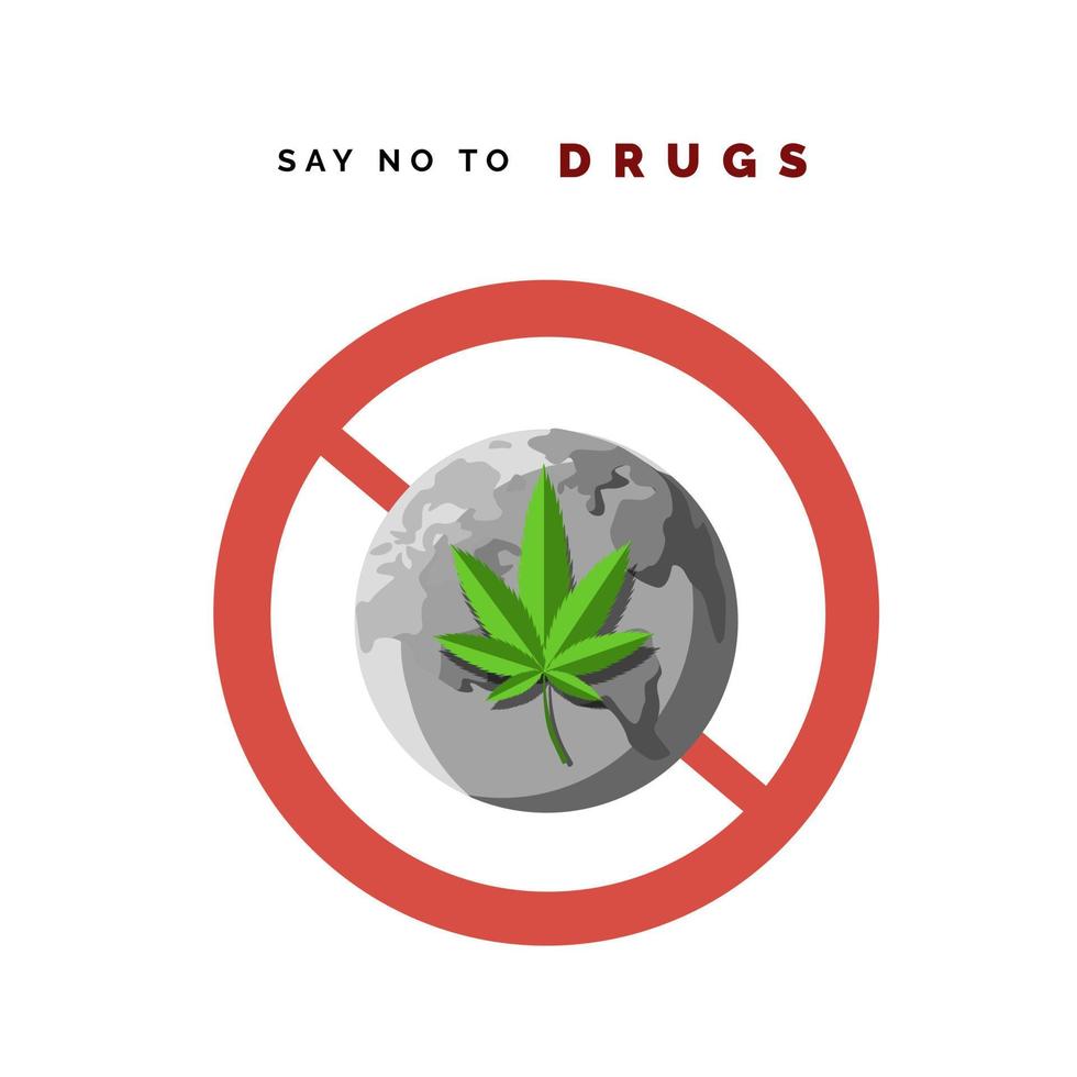 Say no to drugs vector