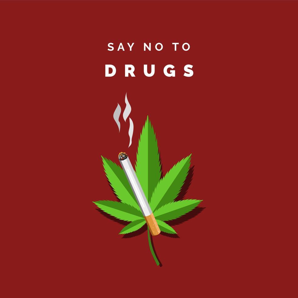 Say no to drugs vector