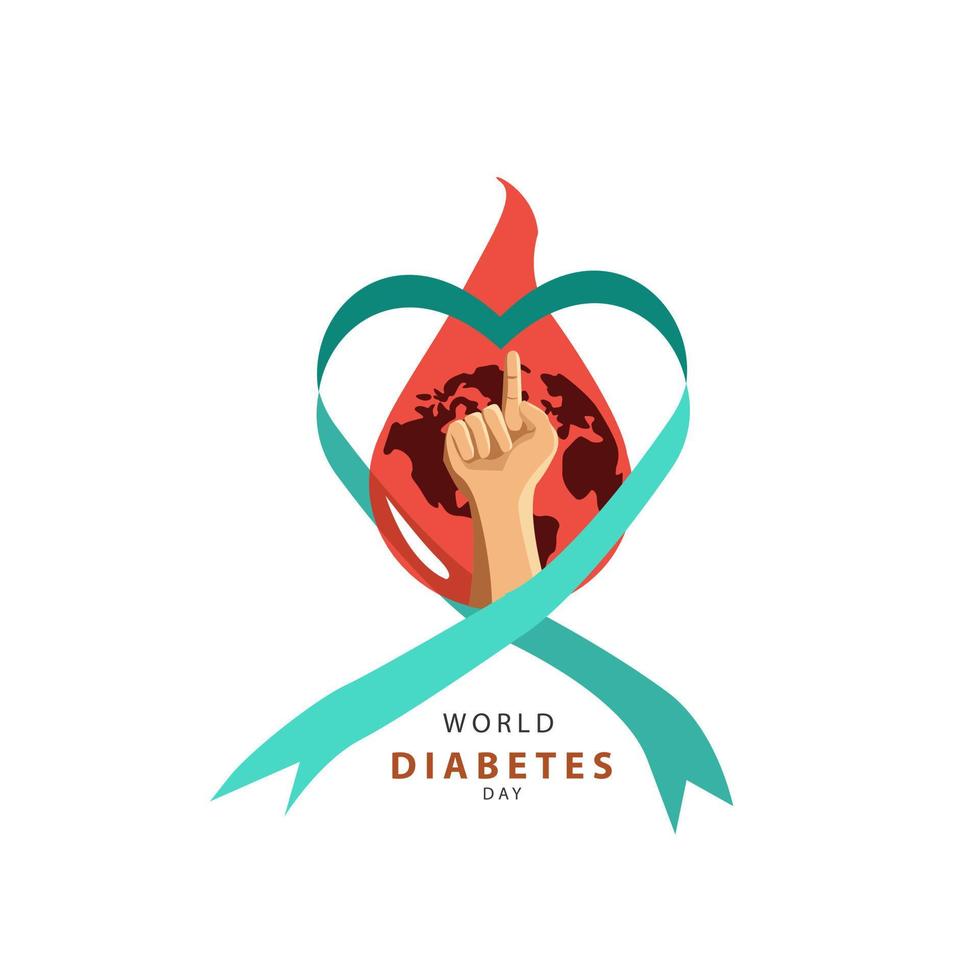 dia mundial de la diabetes vector