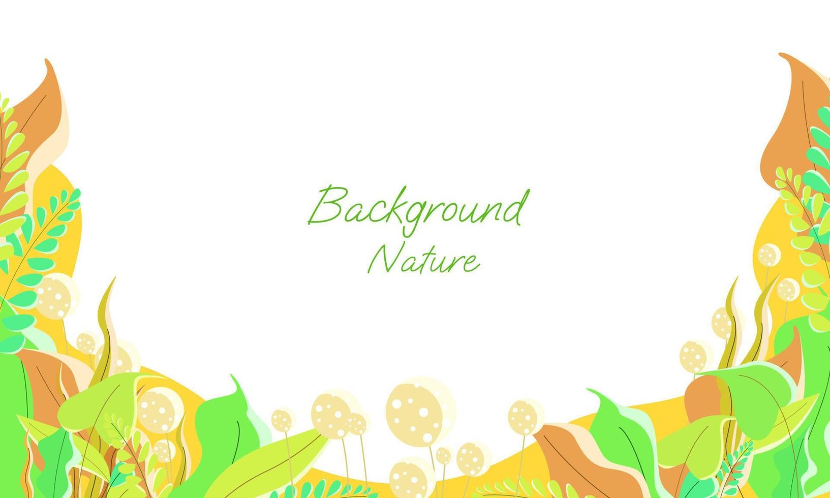 Plants illustration background for nature theme vector