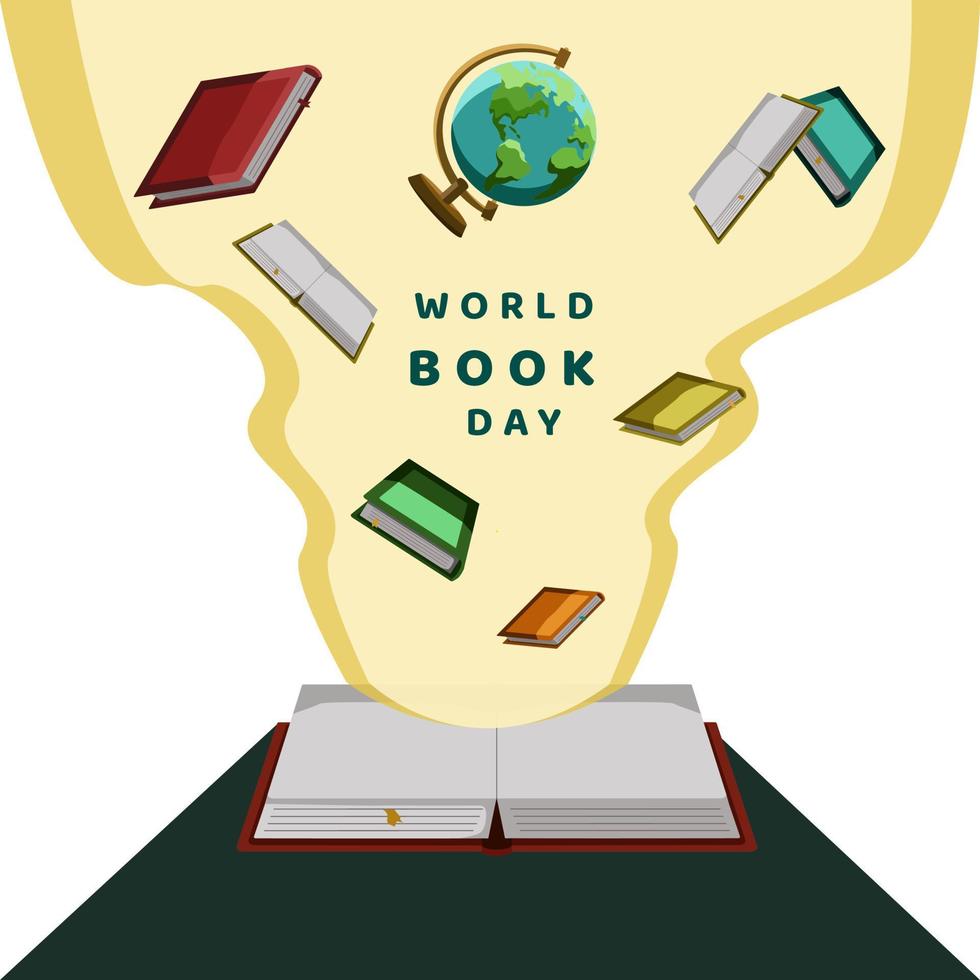 dia mundial del libro vector