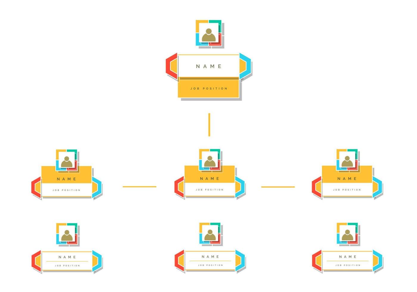 Organization chart infographic vector design