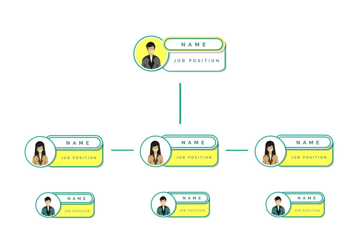 Organization chart infographic vector design