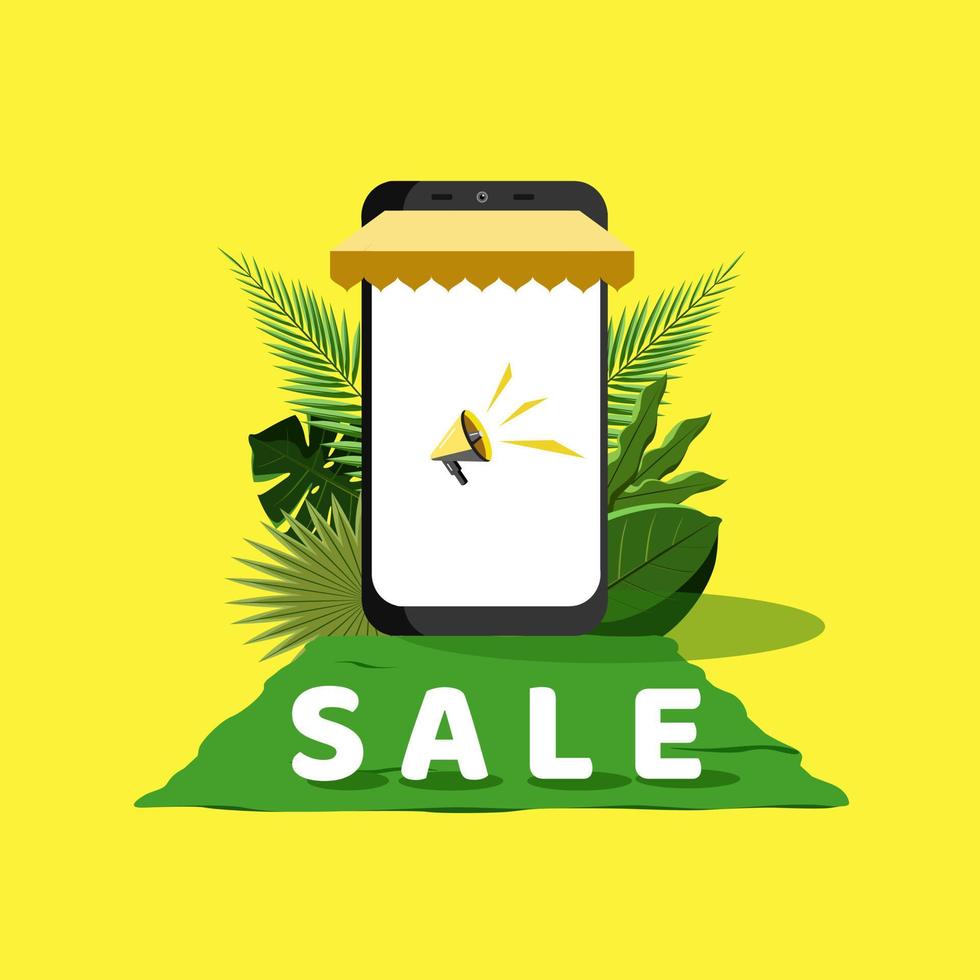 Vector illustration of discount sales