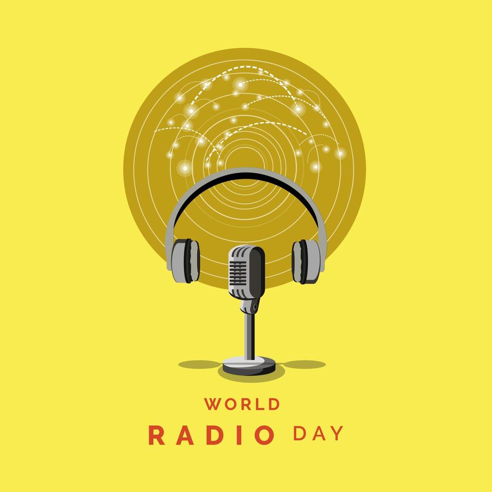 World Radio Day Vector Illustration