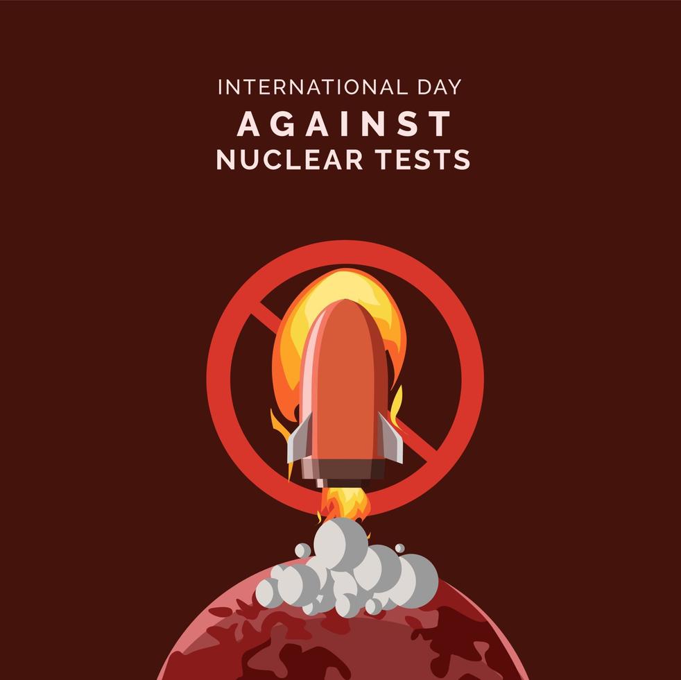 International Day Against Nuclear Tests vector