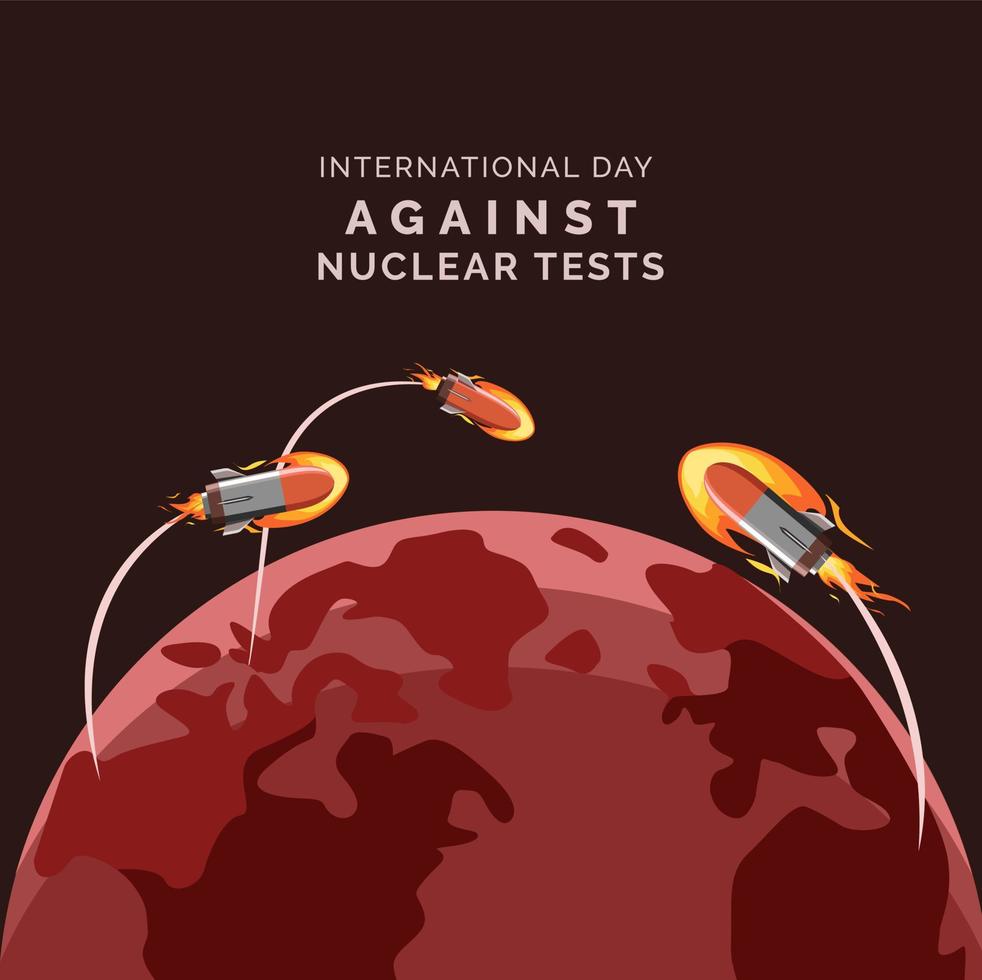 International Day Against Nuclear Tests vector