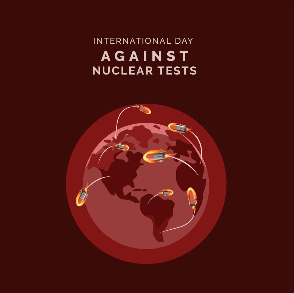 International Day Against Nuclear Tests vector