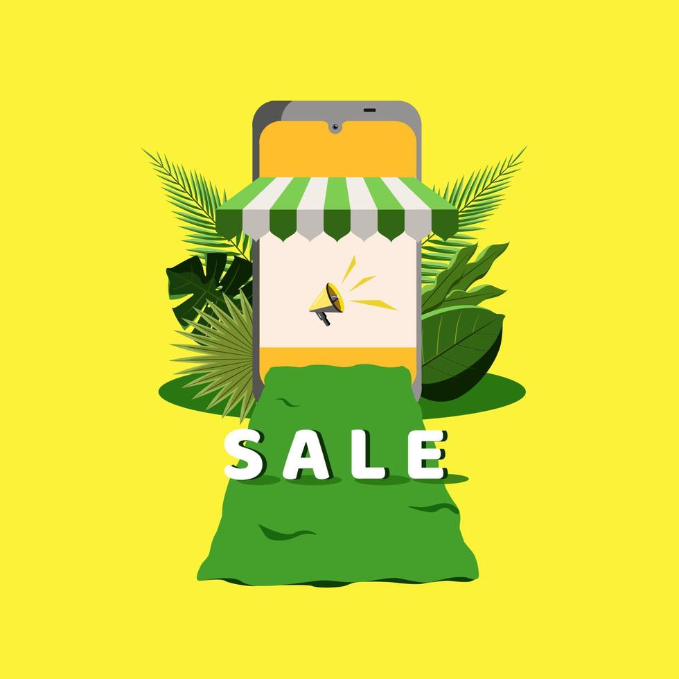 Vector illustration of discount sales