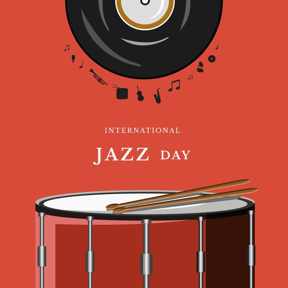 dia internacional del jazz vector