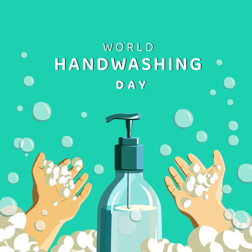 World Handwashing Day Vector Illustration