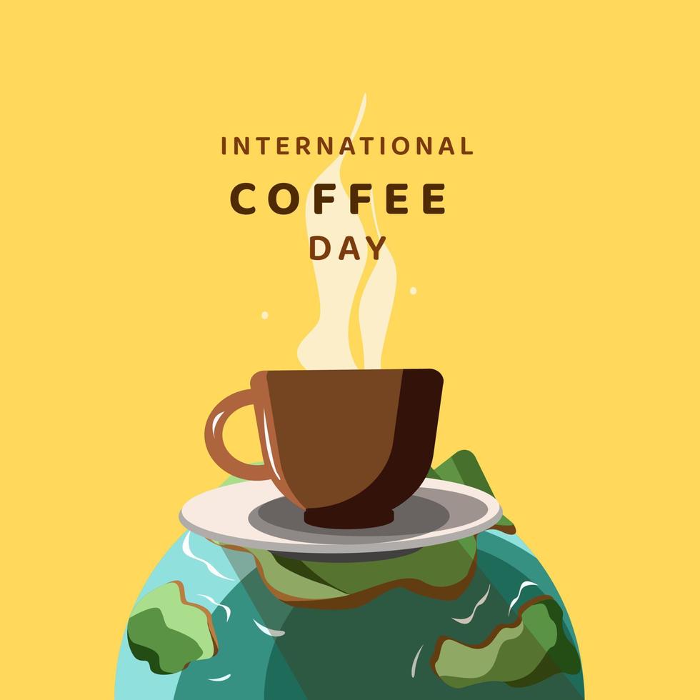 International Coffee Day, Vector Illustration