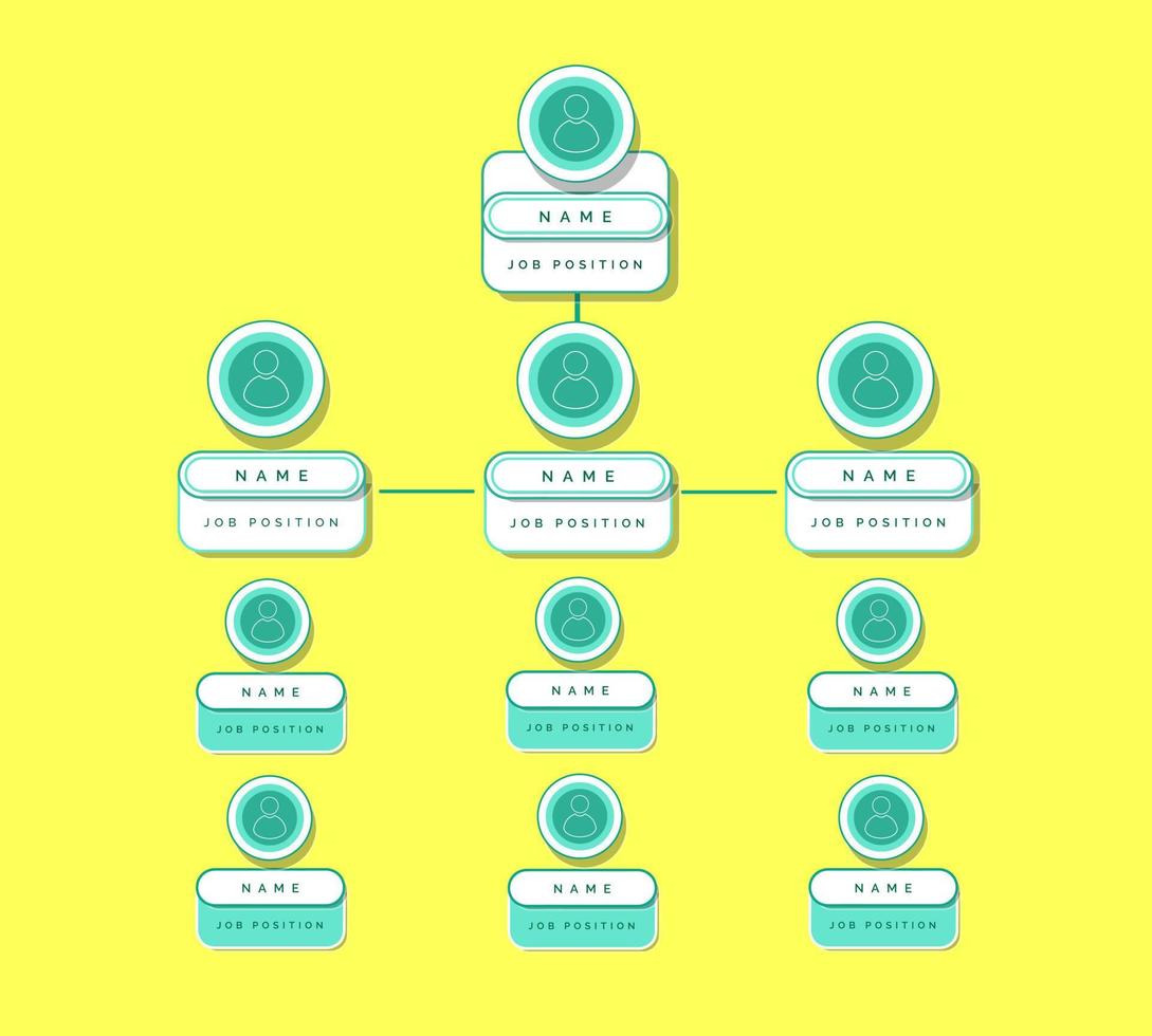 Organization chart infographic vector design