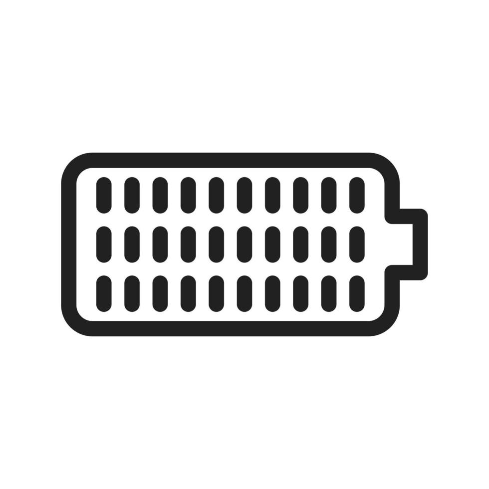 Full Battery Line Icon vector