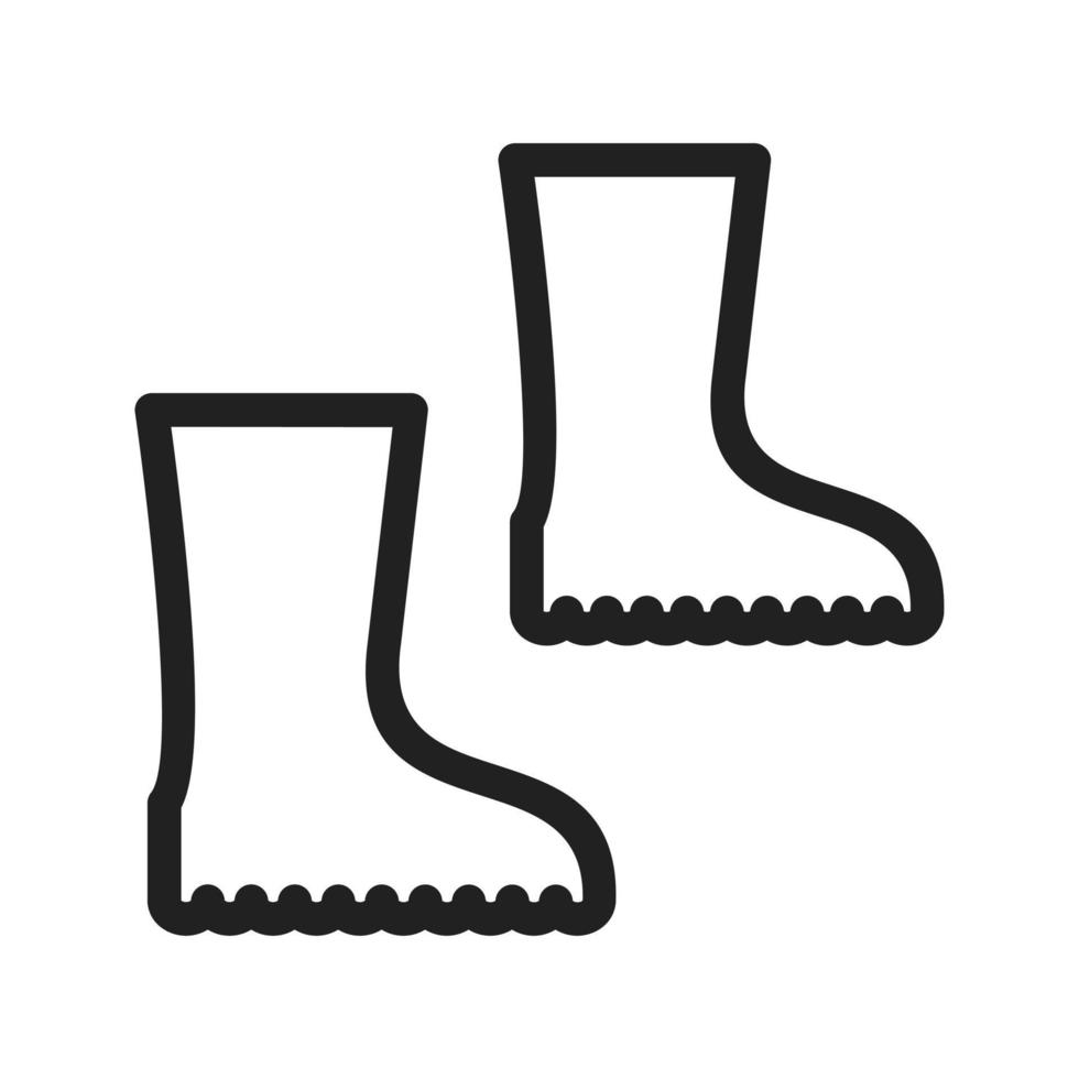 icono de línea de botas vector