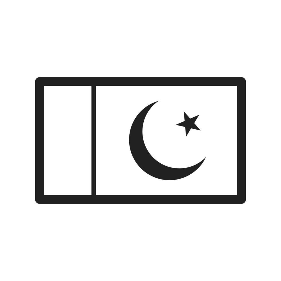 icono de línea de Pakistán vector