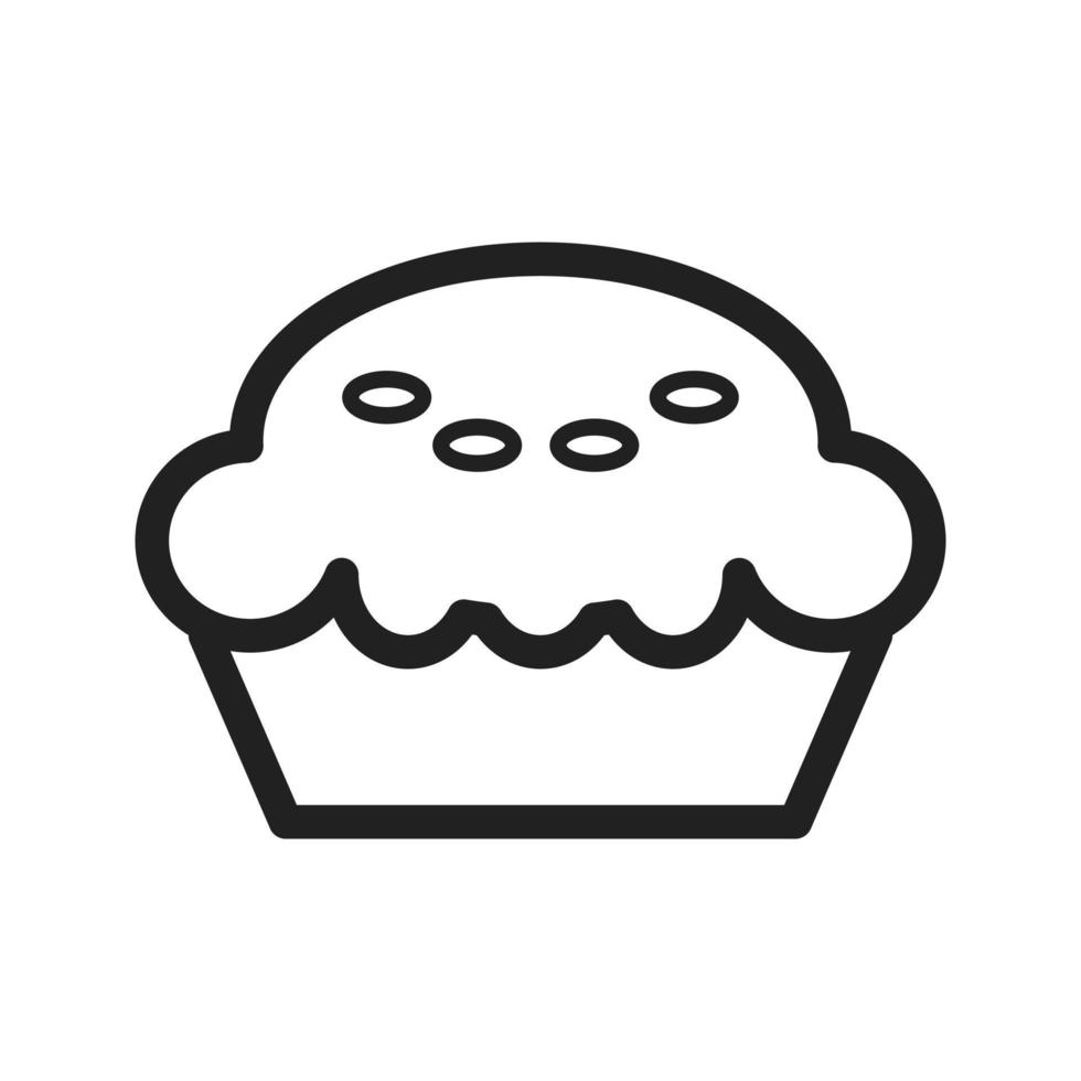 icono de línea de pastel vector