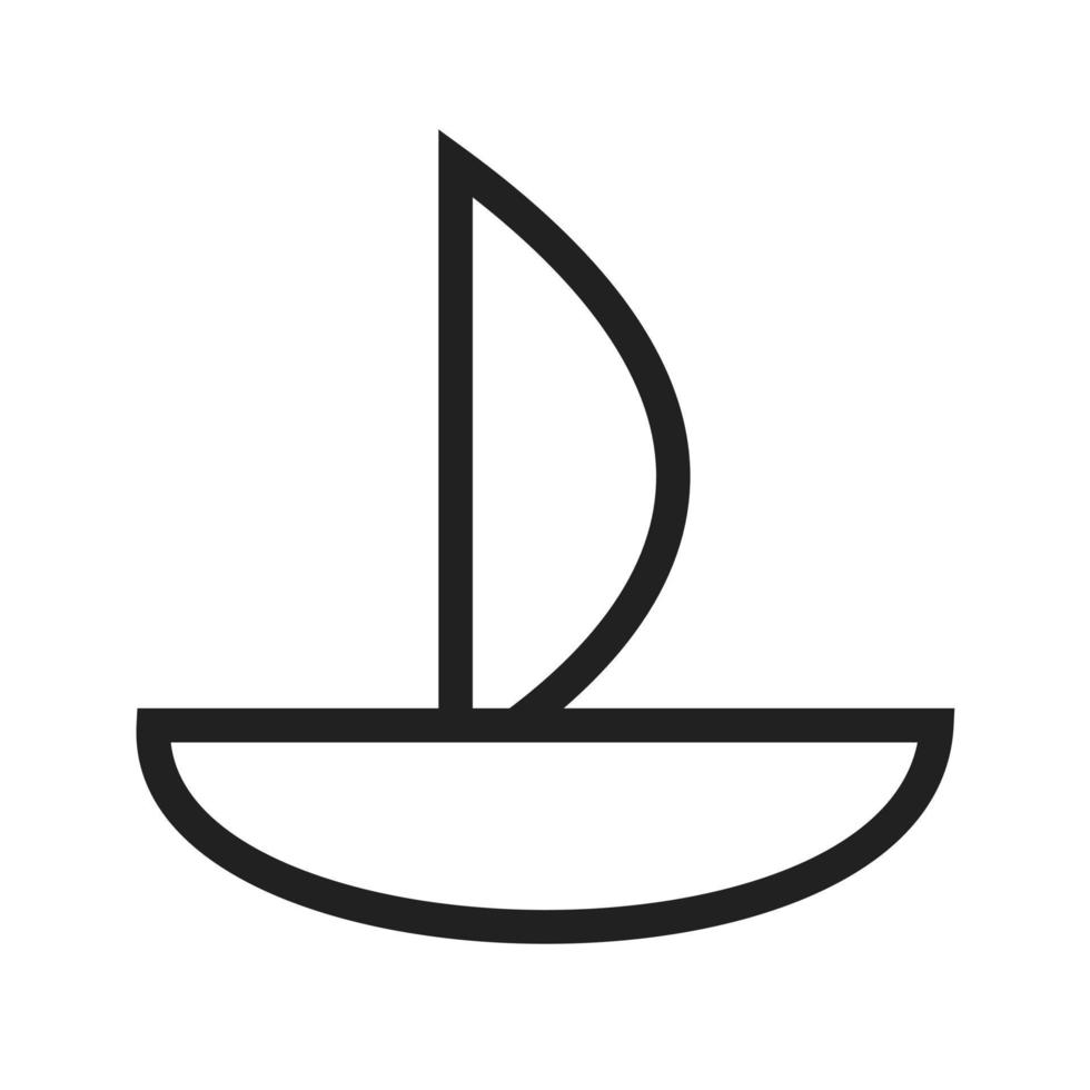 Small Yacht Icon vector