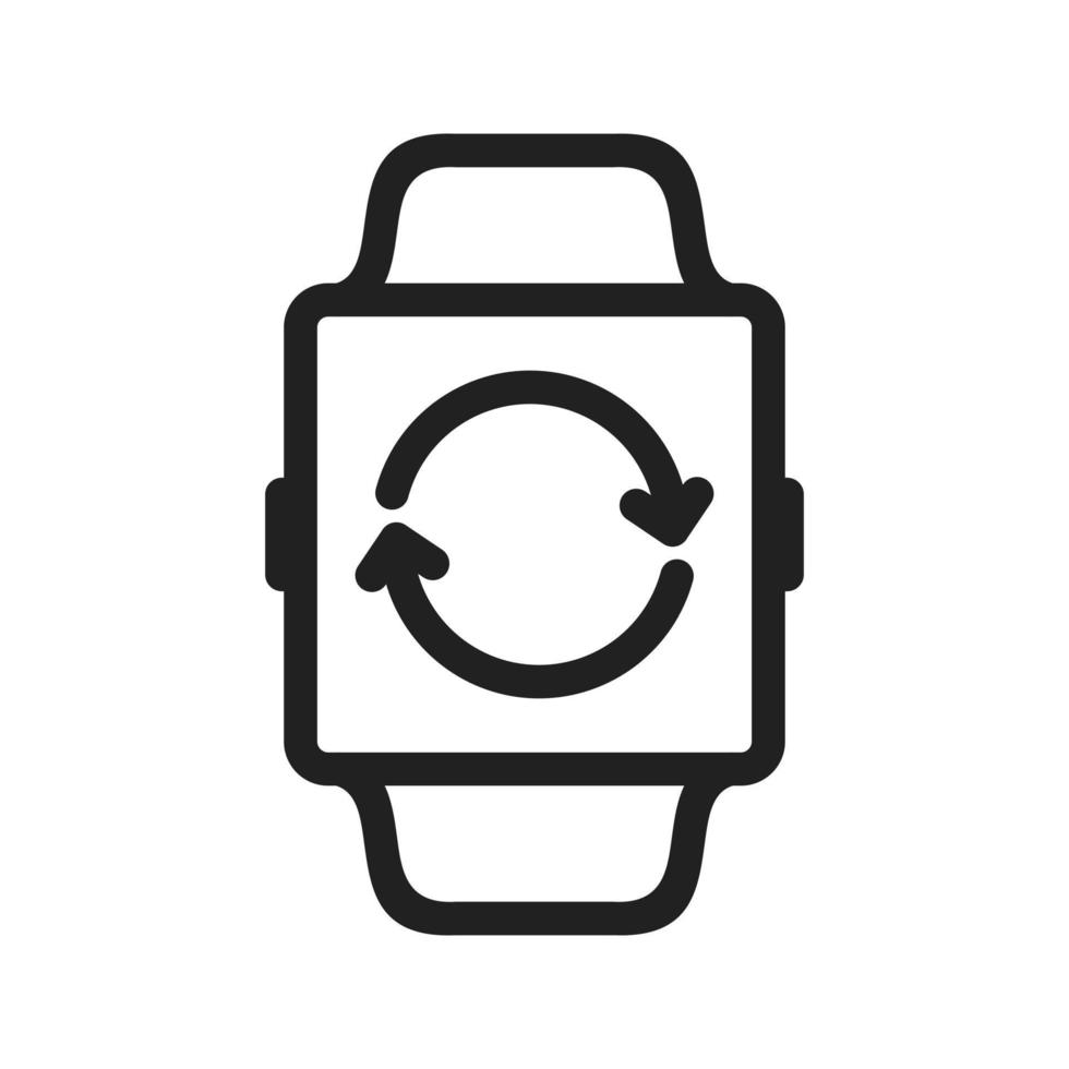 Watch Refresh Line Icon vector