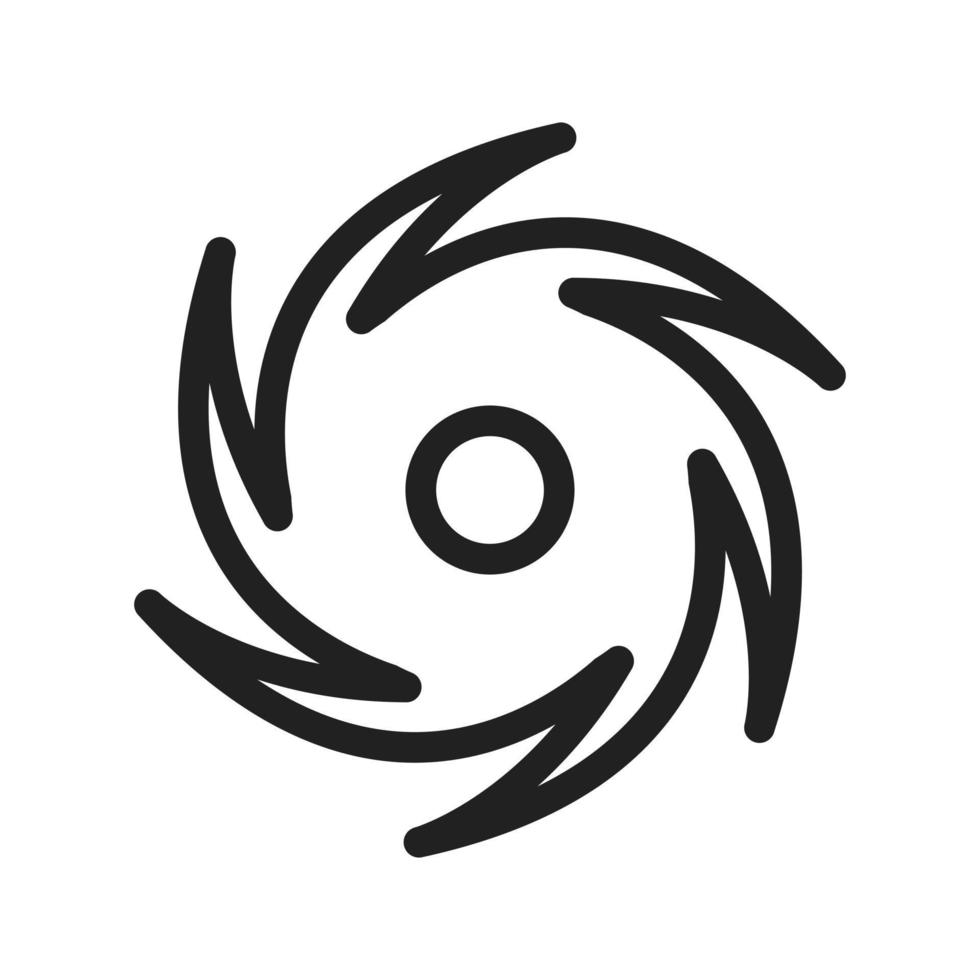 Cyclone Line Icon vector