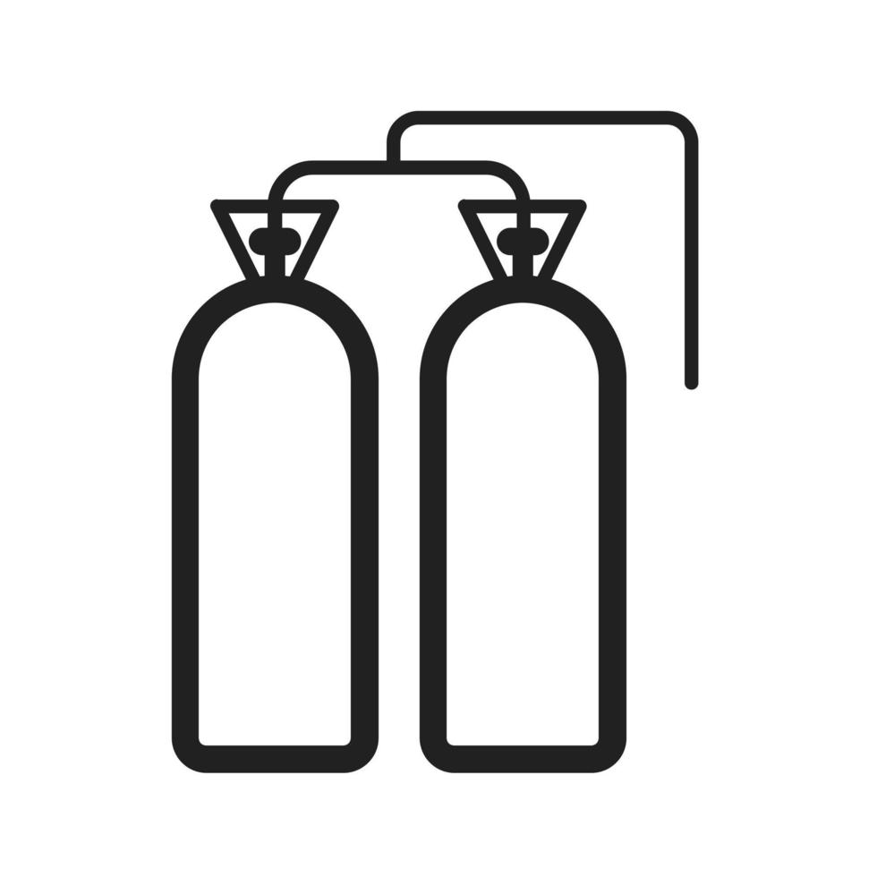 Oxygen Tanks Line Icon vector