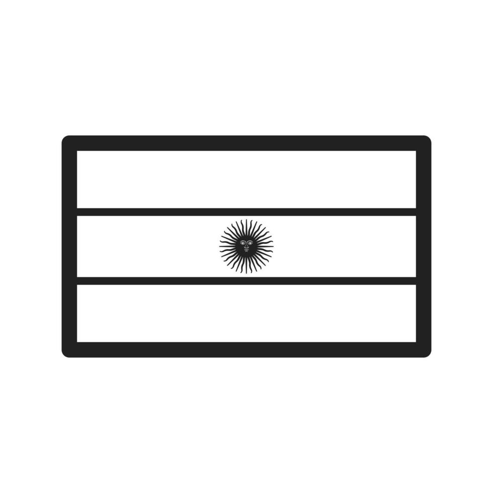 Argentina Line Icon vector
