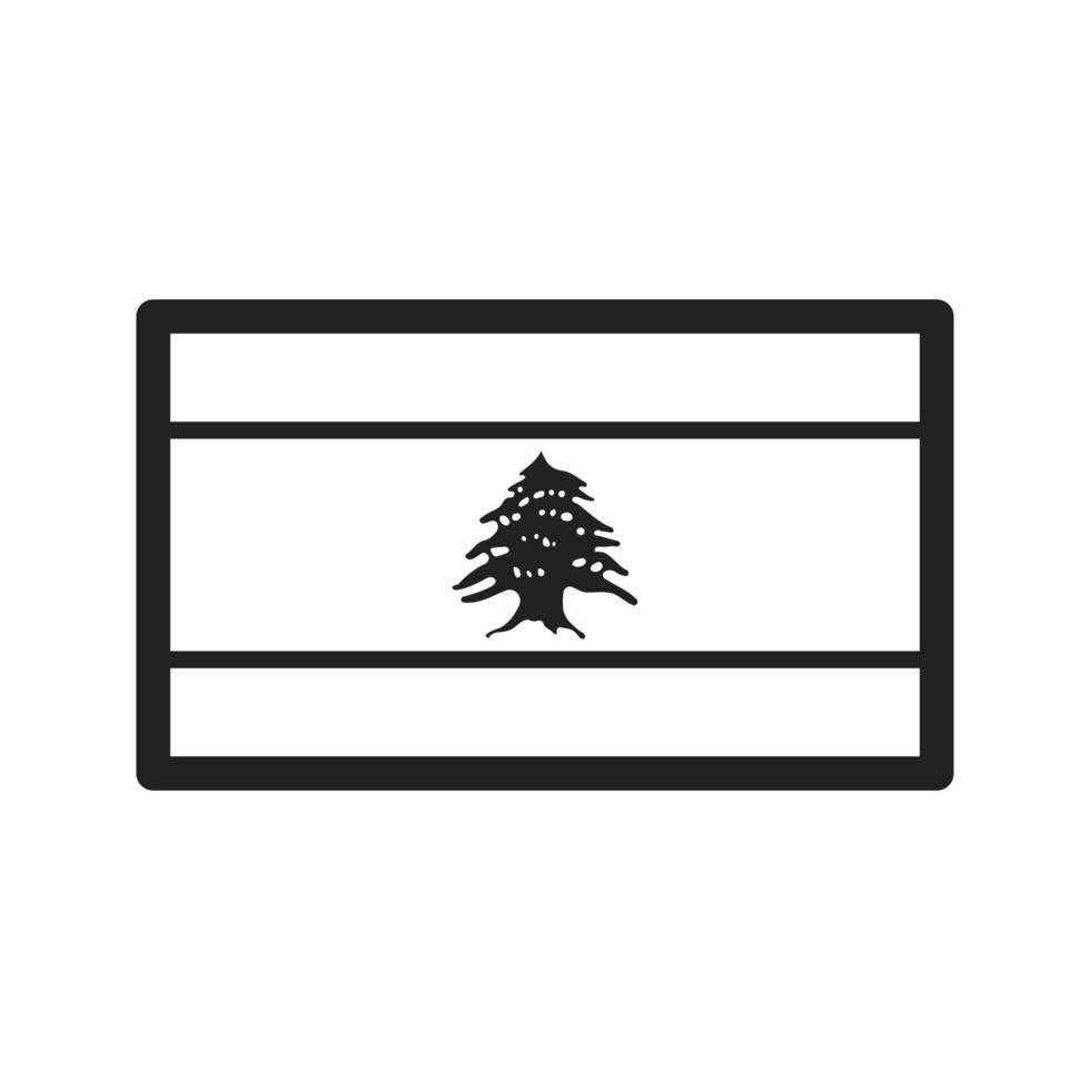 Lebanon Line Icon vector