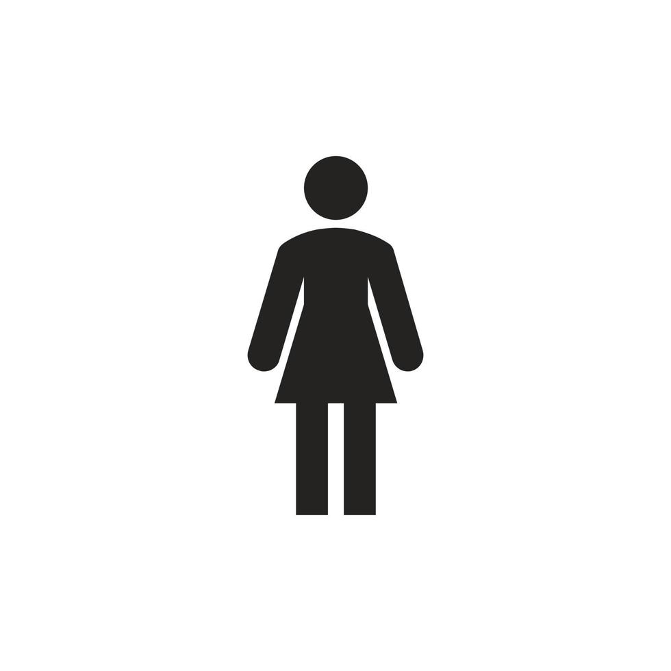 ilustración de icono de baño para mujeres, usuarias, diseño de vectores. vector