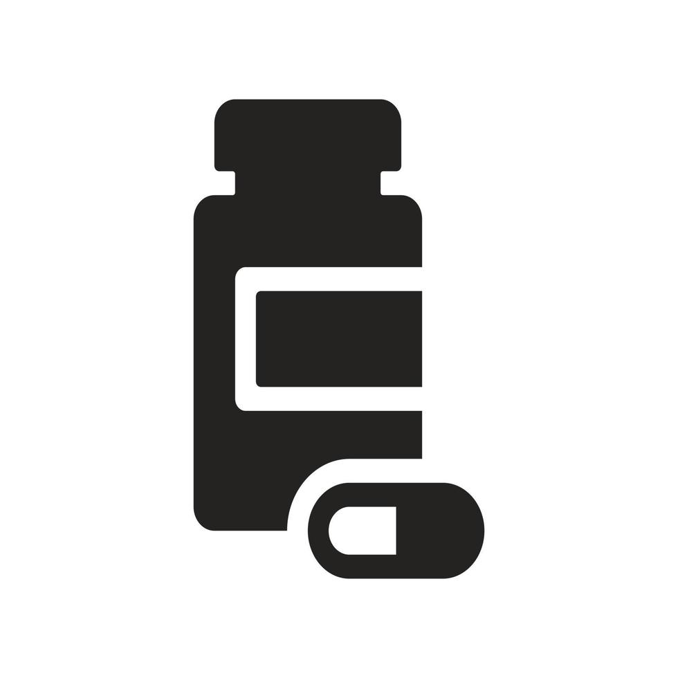 pill medicine bottle icon illustration. vector