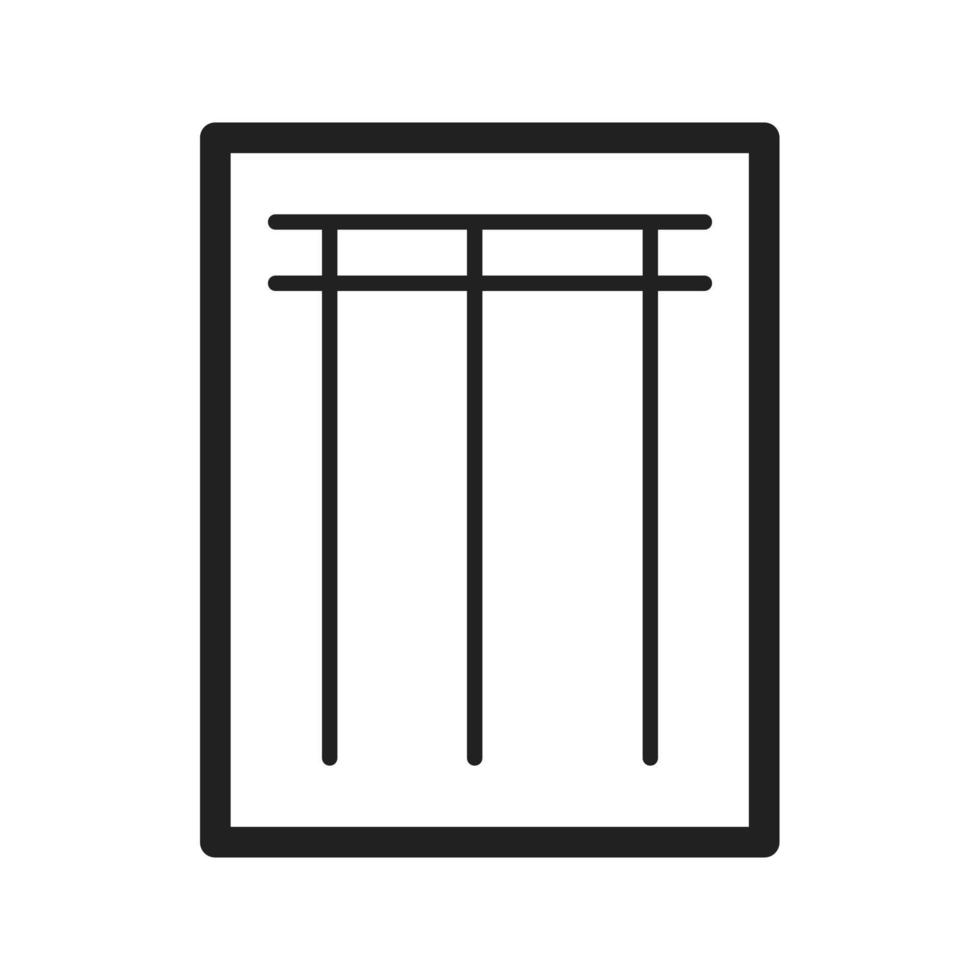 Table of Rates Line Icon vector