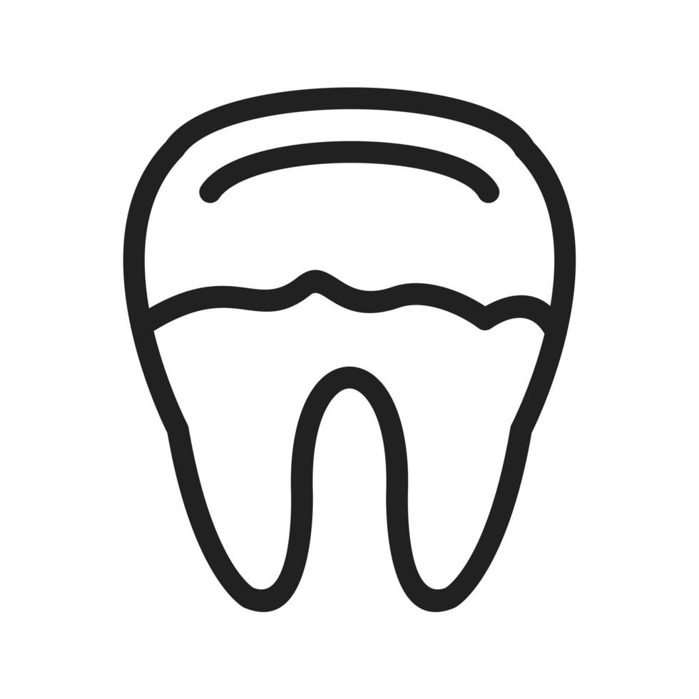 Decayed Tooth Line Icon vector