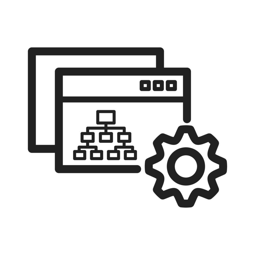 Sitemap Settings Icon vector