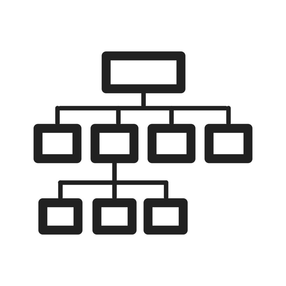 Flowchart Line Icon vector