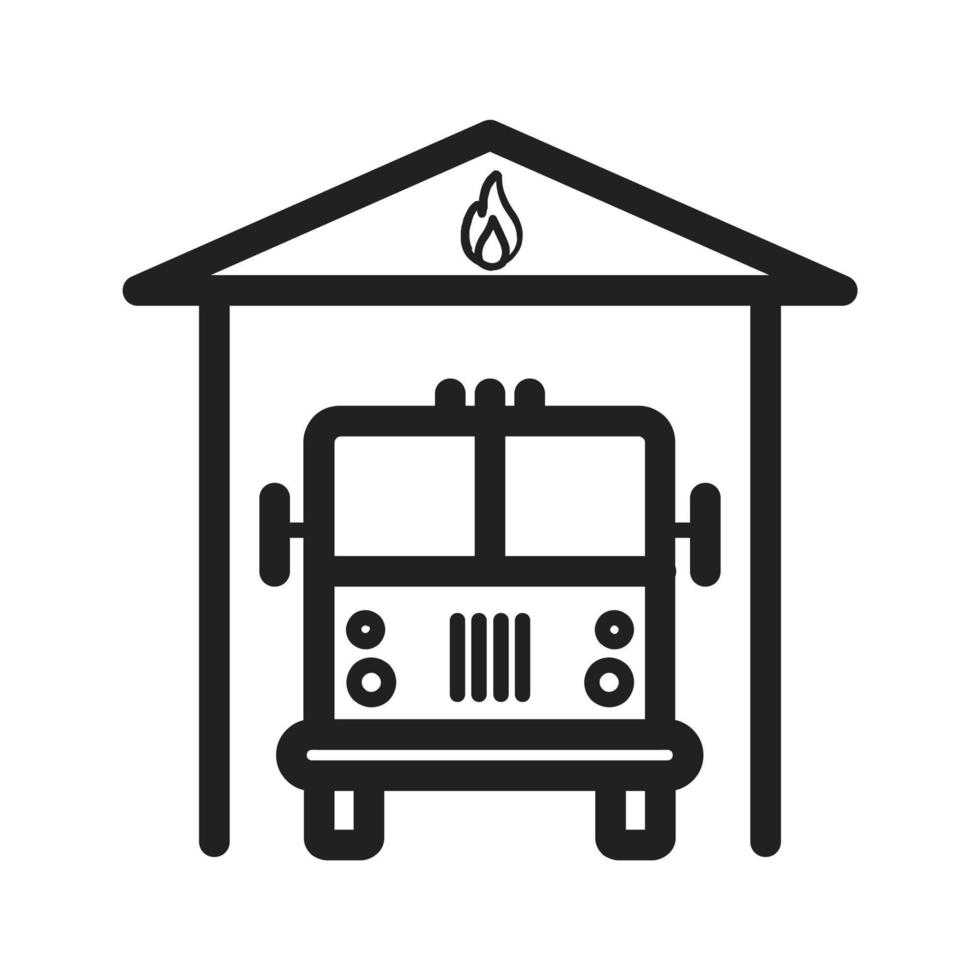Fire Brigade Line Icon vector