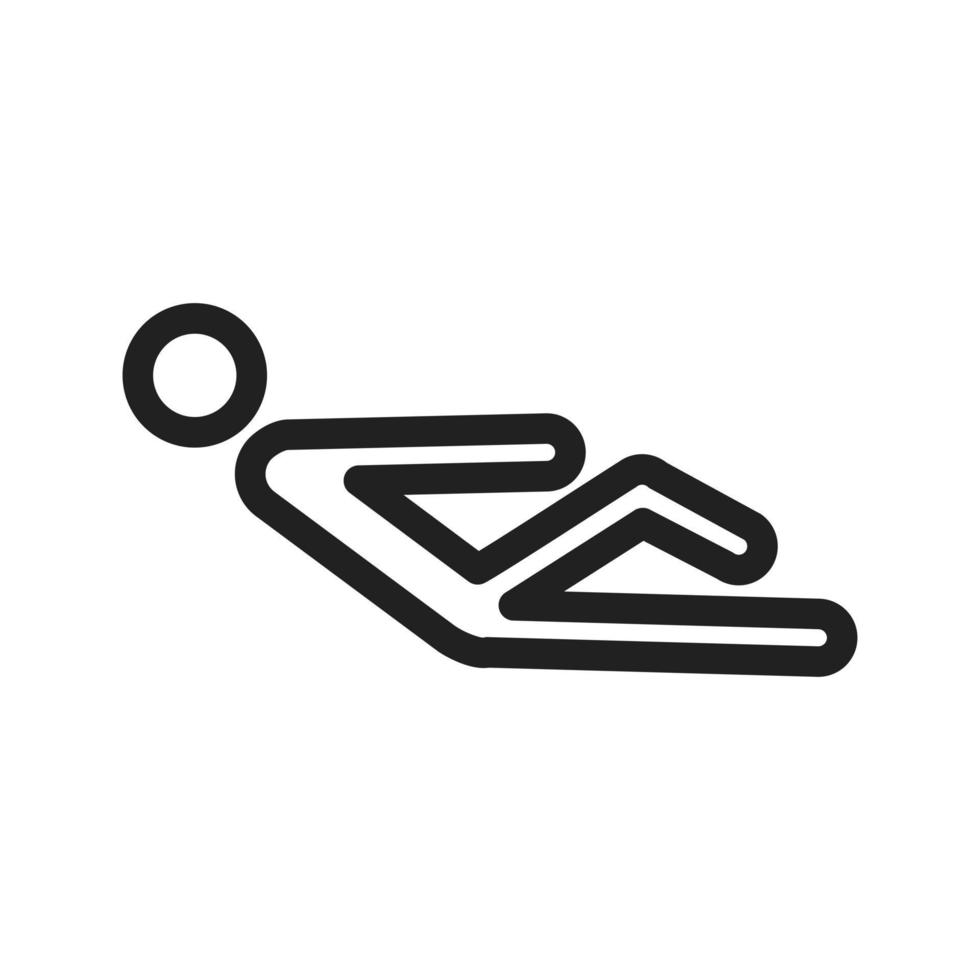 Sitting and Stretching Icon vector