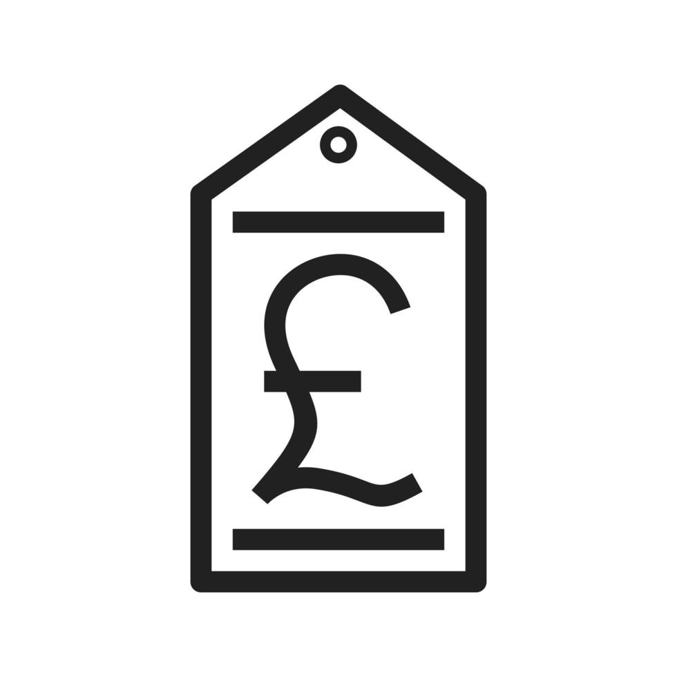 Pound Tag Icon vector