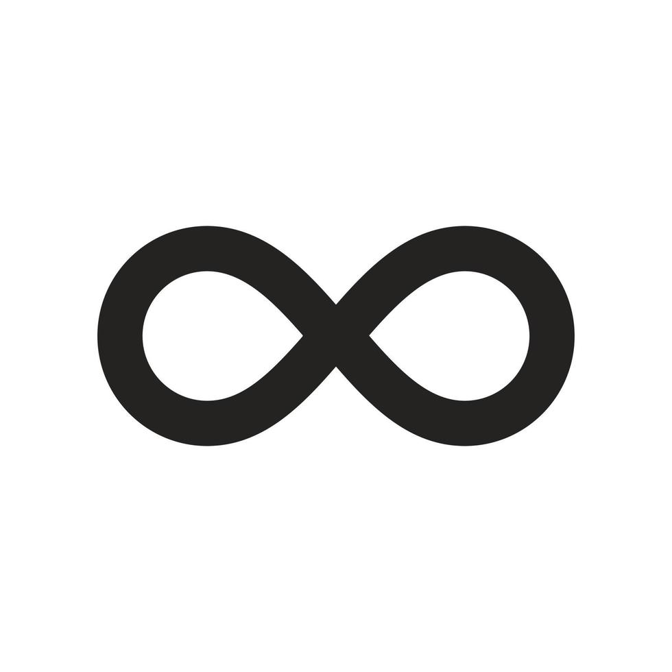 infinite icon illustration, vector design.