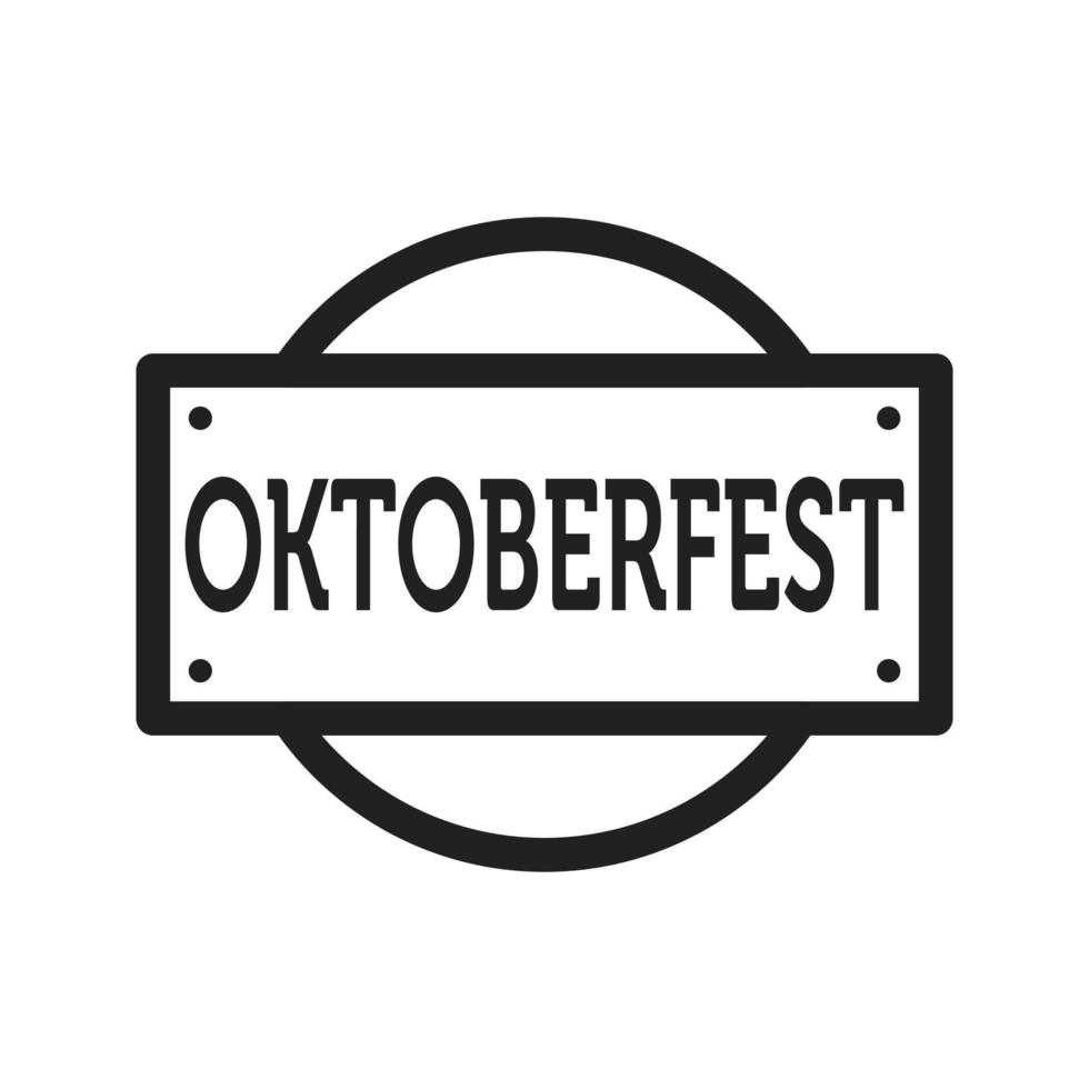 Oktoberfest Banner Line Icon vector